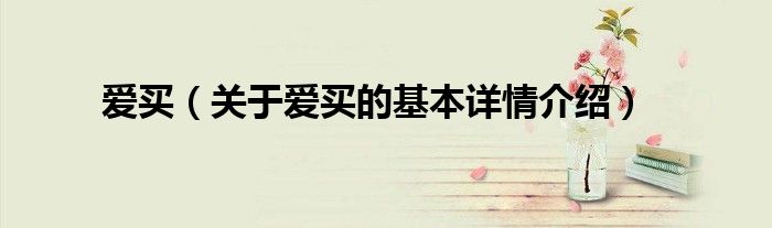 爱买（关于爱买的基本详情介绍）